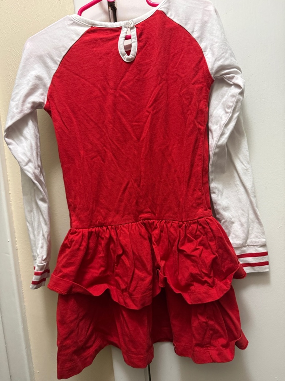 Buckeyes Red & White Girls' Raglan Dress - Picture 5 of 6